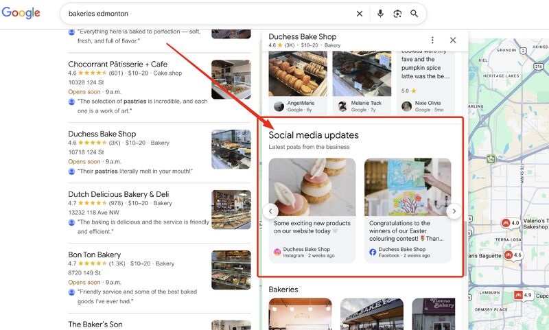 Google a mostrar posts de Instagram e Facebook dentro do Google Business Profile